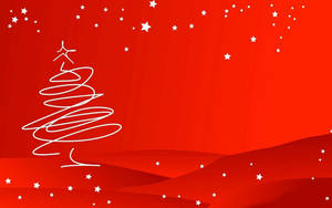 Minimalistic Red And White Christmas Background Wallpaper