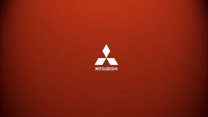 Minimalistic Red Mitsubishi Logo Wallpaper