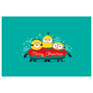 Minions Merry Christmas Celebration Wallpaper