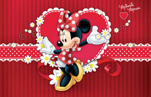 Minnie Mouse Heart And Lace Wallpaper