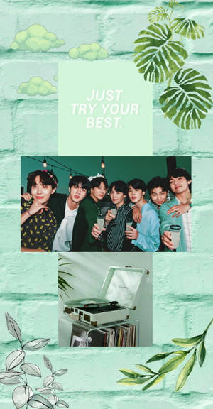 Mint Green Aesthetic Lockscreen Bts Wallpaper