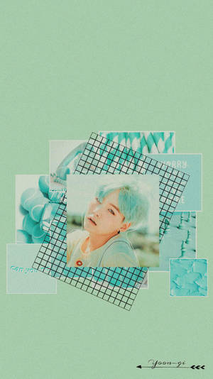 Mint Green Aesthetic Min Yoongi Wallpaper
