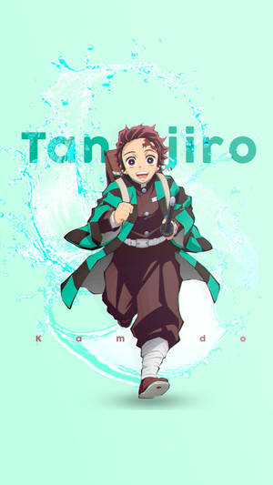 Mint Green Tanjiro Poster Wallpaper
