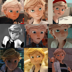 Miraculous Adrien Agreste Collage Wallpaper