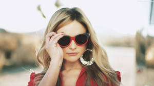 Miranda Lambert Large Shades Red Dress Wallpaper