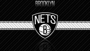 Mirrored Brooklyn Nets Logo Wallpaper
