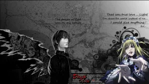 Misa Amane With Her Last Words Wallpaper
