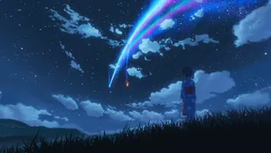 Mitsuha And Comet Your Name Anime 2016 Wallpaper