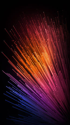 Miui Orange, Purple, And Blue Streaks Wallpaper