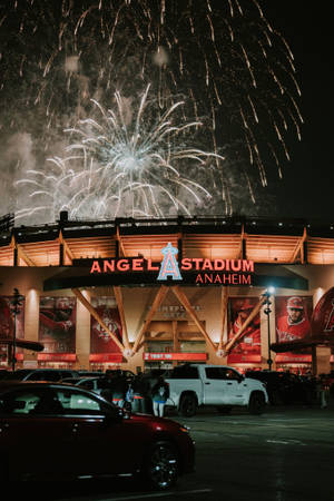 Mlb Angel Stadium Fireworks Wallpaper