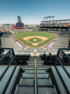 Mlb Bleacher View Of Coors Field Wallpaper