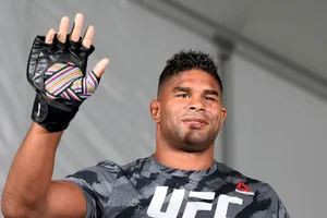 Mma Fighter Alistair Overeem Waving Wallpaper