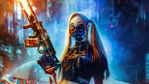 Mobile Gamer With Girl Wallpaper