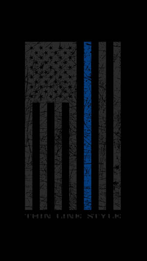 Mobile Thin Blue Line Us Flag Wallpaper
