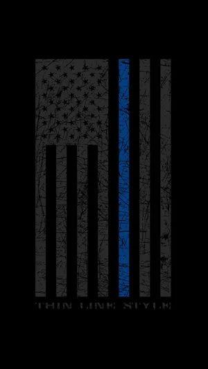 Mobile Thin Blue Line Us Flag Wallpaper