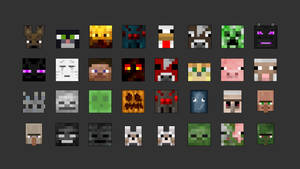 Mobs Heads Minecraft Hd Wallpaper