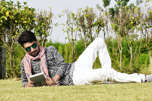 Model Reading A Book Wallpaper