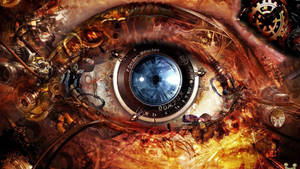 Modern Art Mechanical Eye Wallpaper