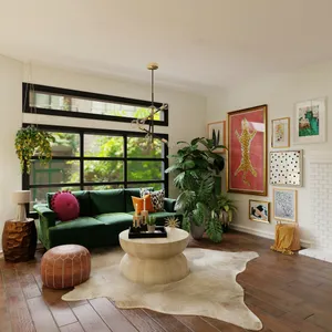 Modern Bohemian Living Room Decor Wallpaper