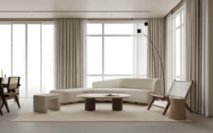 Modern_ Minimalist_ Living_ Room_ Interior Wallpaper