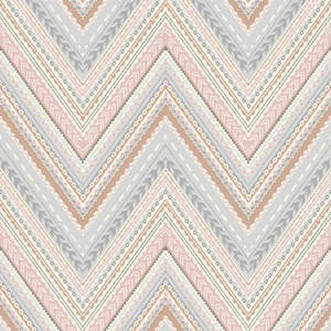 Modern Rose Gold And Light Blue Chevron Wall Art Wallpaper
