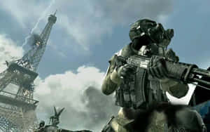 Modern Warfare Eiffel Tower Defense Wallpaper