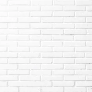 Modern White Brick Stretcher Bond Wallpaper