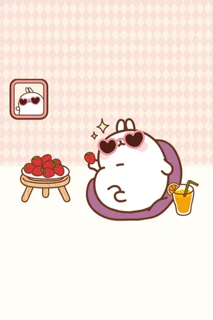 Molang With Heart Sunglasses Wallpaper