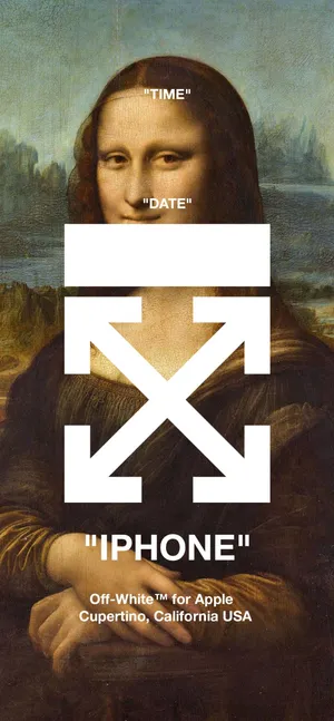 Mona Lisa Off-white Iphone Wallpaper