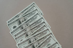 Money Background One Hundred Dollar Bills Diagonal Stack Wallpaper