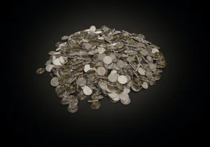 Money Background Pile Of Silver Aesthetic Coins Wallpaper