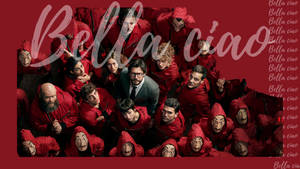 Money Heist Mask Group Wallpaper