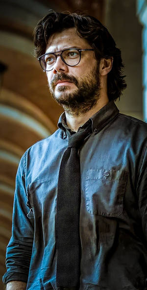 Money Heist Professor Portrait Wallpaper