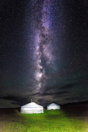 Mongolia Yurt Tent Wallpaper