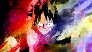Monkey D Luffy Abstract Art Wallpaper