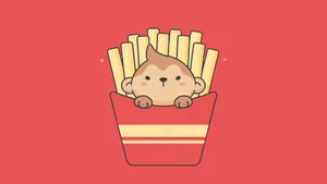Monkey French Fries Wallpaper