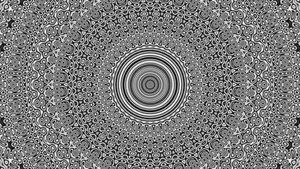 Monochromatic Math Fractal Geometry Wallpaper