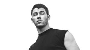 Monochromatic Nick Jonas Wallpaper