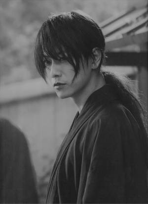 Monochromatic Rurouni Kenshin Portrait Wallpaper