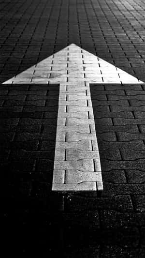 Monochrome Arrow Pointing Upwards Wallpaper