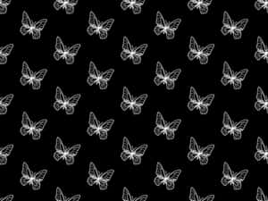Monochrome_ Butterfly_ Pattern.jpg Wallpaper