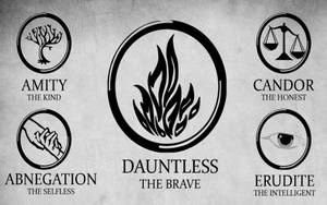 Monochrome Divergent Faction Symbols Wallpaper