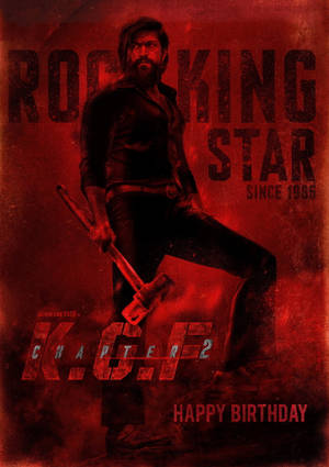 Monochrome Red Rocking Star Yash 4k Wallpaper