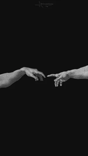 Monochrome The Creation Of Adam Wallpaper