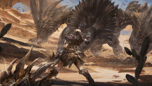 Monster Hunter Dragon In The Desert Wallpaper