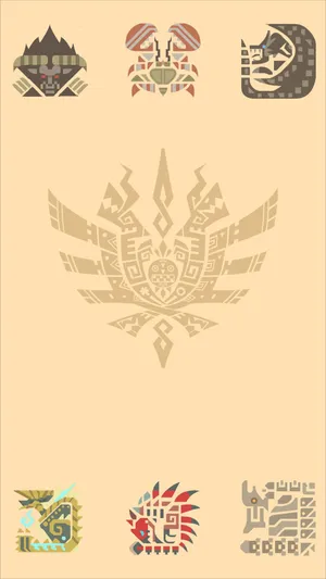 Monster Hunter Iphone Game Logo Wallpaper