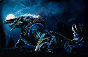 Monster Hunter Neon Blue Zinogre Wallpaper