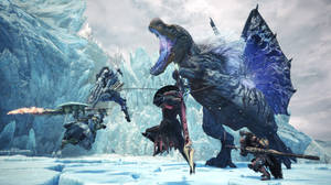 Monster Hunter World Iceborne Fulgur Anjanath Battle Wallpaper