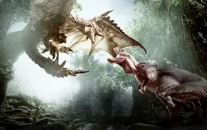 Monster Hunter World Rathalos Vs Anjanath Wallpaper