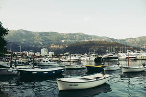 Montenegro Boats In Budva Wallpaper